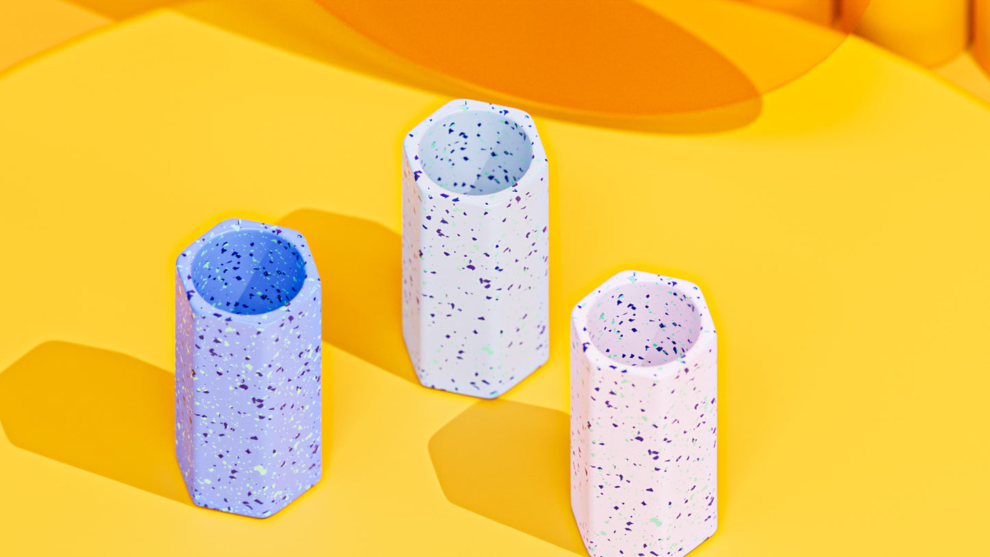 Tall Hexagon Vase Silicone Mould (no.156)