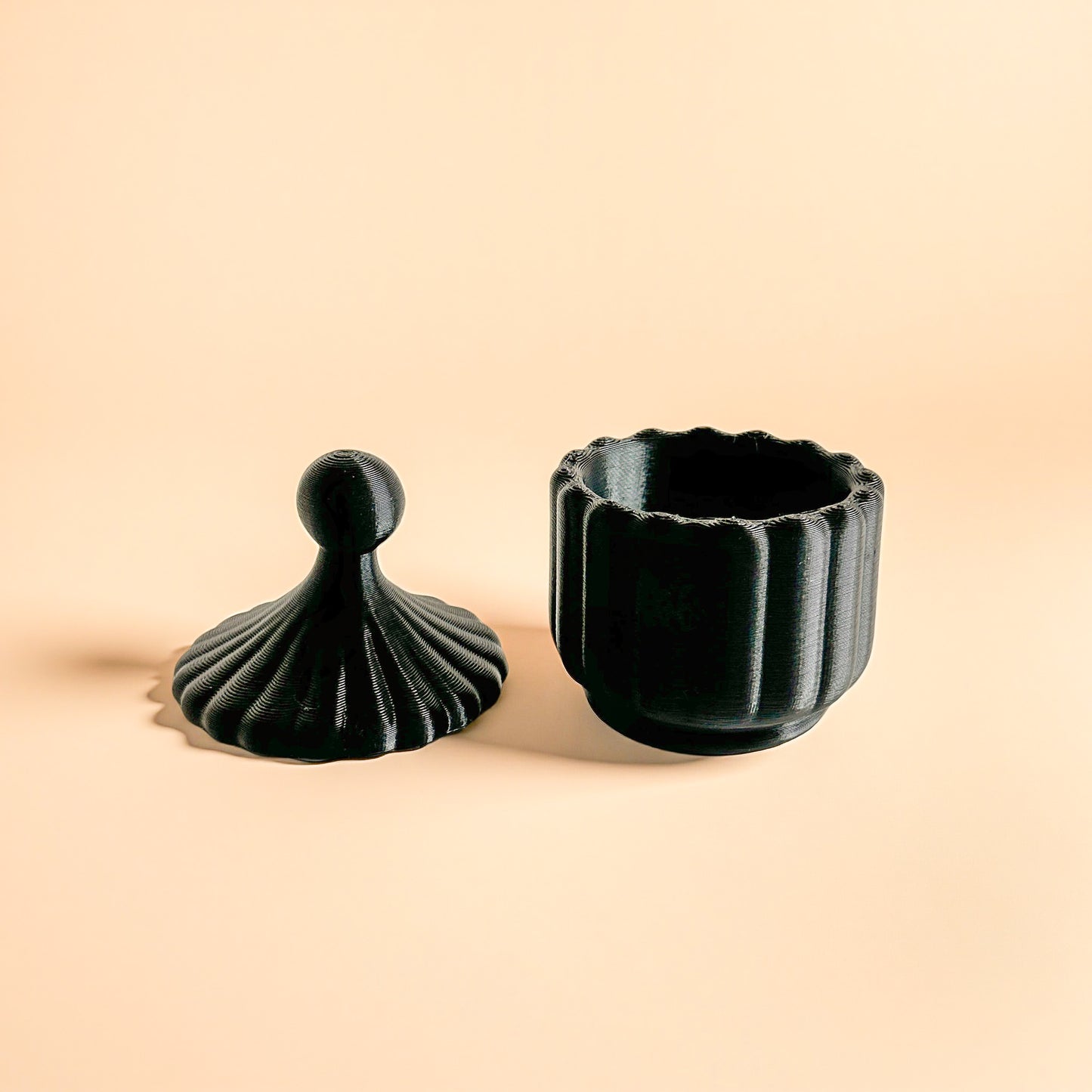 Ripple Edge Pot and Lid Set Silicone Mould (no.148)