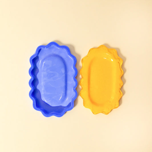 Scallop Edge Oval Dish Silicone Mould (no.143)