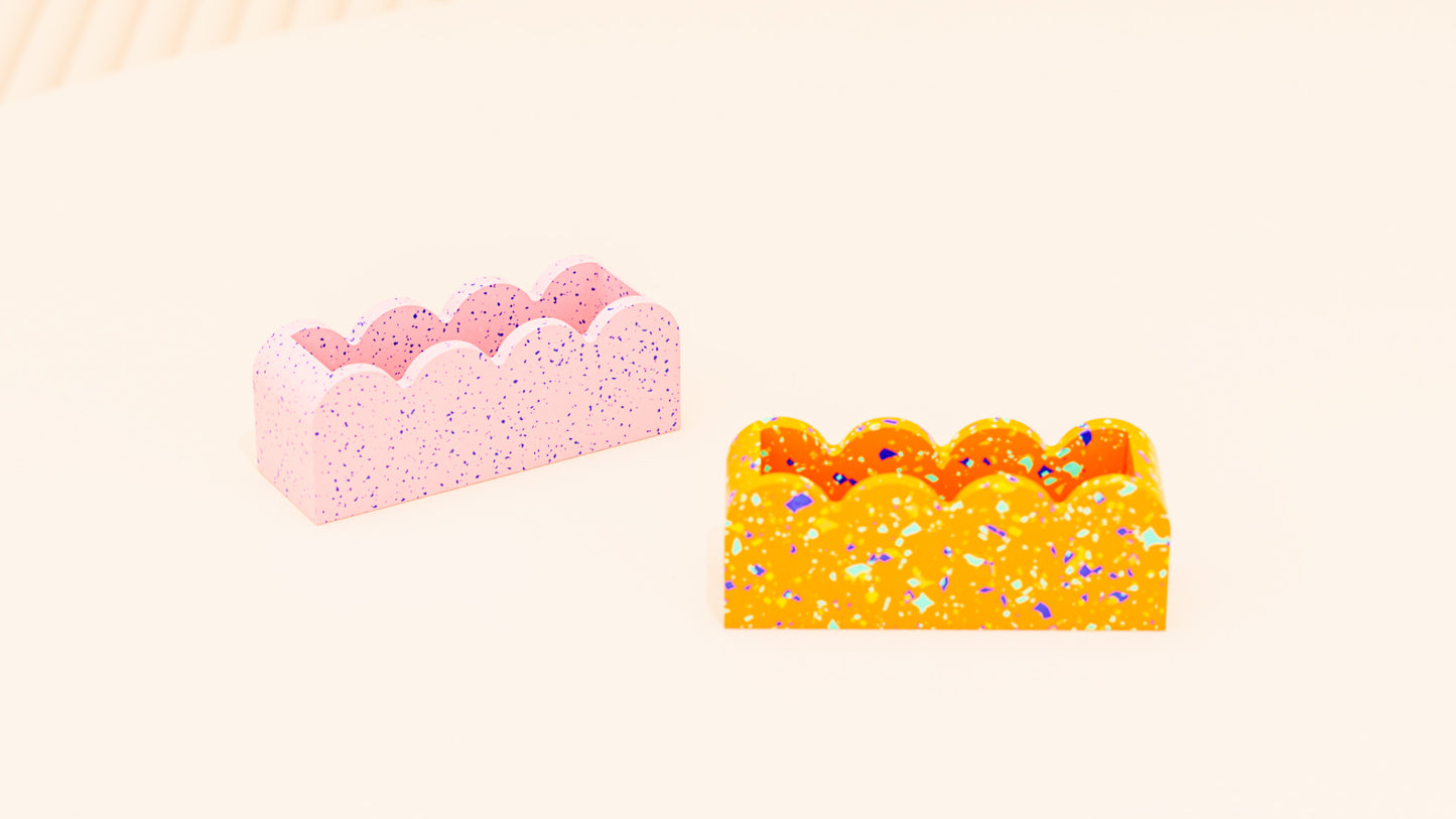 Scalloped Edge Card Holder Silicone Mould (no.164)