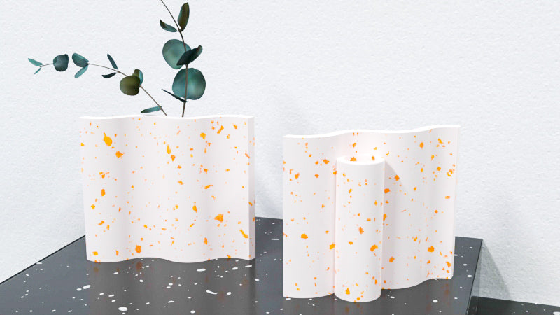 Wavy Dried Flower Vase Silicone Mould (no.140)