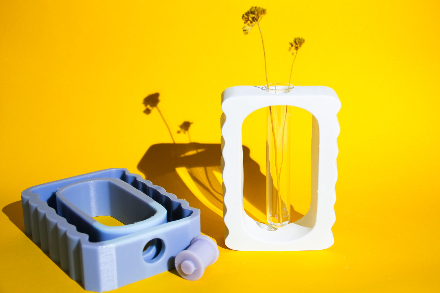 Wavy Glass Tube Holder Silicone Mould (no.137)