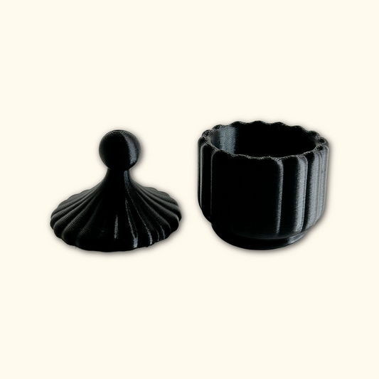 Ripple Edge Pot and Lid Set Silicone Mould (no.148)